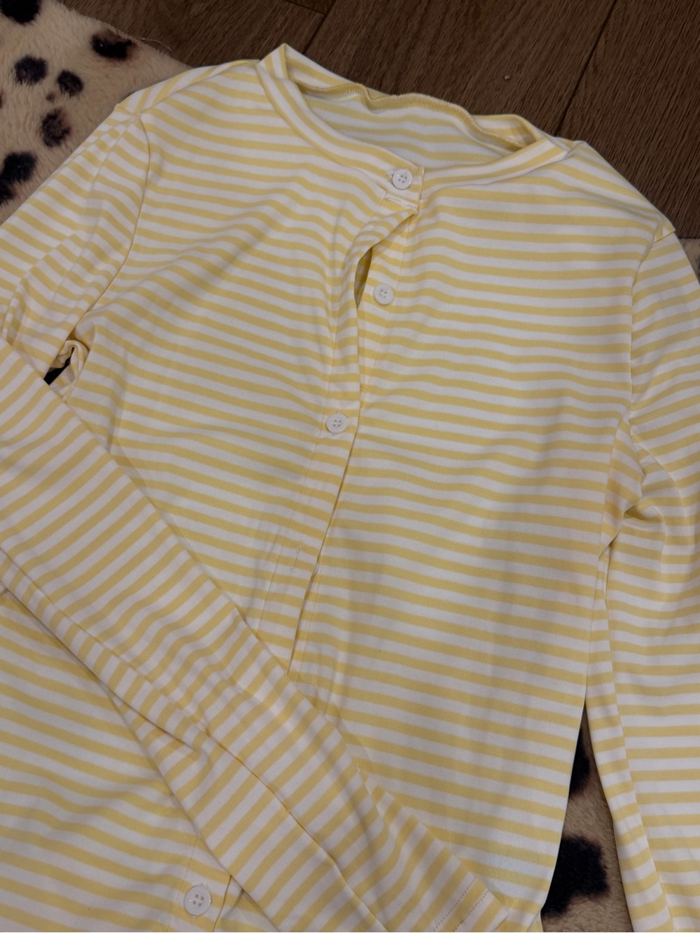 Striped Yellow & White Women’s 3-Piece Set - Picture 4 of 5